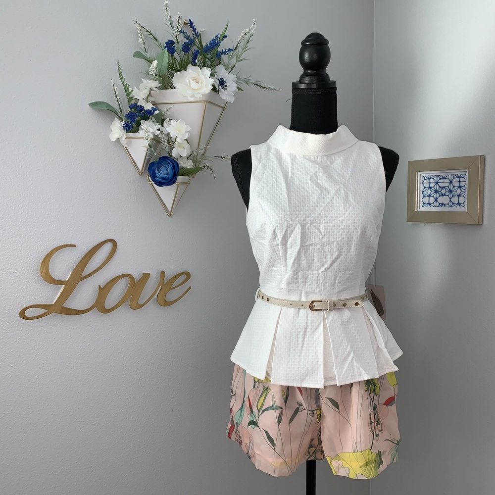 H&M pink floral short. NWT. Size 6.